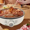 Royalstar Elektro-Grillofen, Haushalts-Grillpfanne, Backen und Spülen, All-in-One-Pfanne mit doppeltem Verwendungszweck, multifunktionale Vertiefung, Erhöhung der elektrischen Bratpfanne