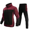 Herrspår 2023 Spring och Autumn High Quality Combination of Hat Pickla Coat Leisure Sports Pants Passar Män jogga