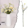 Lot de 10 fleurs décoratives bouquet de marguerite en soie artificielle décorations pour la maison blanc pour la décoration de mariage