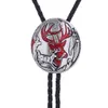 Bolo binder europeisk och amerikansk ny stil bolo tie djur älva älg fashionabla herrlädersladd halsband HKD230719