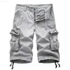 Mäns shorts Summer Korean Style Multicolored Washing Cargo Shorts Män Lose Multi-Pocket Tactical Cargo Cotton Shorts för män Storlek 30-40 L230719