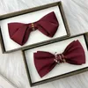 Bow Ties Tie Knuten Gifta gifta Gift Groom Man Suit Bourgogne Upcale Brothers Men's Bows Students Bow Tie 230719