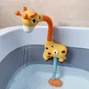 Sand Play Water Fun Baby bath toys cute giraffe shower spray electric sprinkler wall sunshine cup bathroom bathtub children's bath game 230719