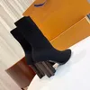 الجوارب المصممة أحذية أزياء النساء لويس عالي الكعب الجوارب الكلاسيكية في الكاحل الحذاء الفاخرة الجلود الدافئة gdf