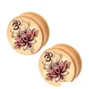 Yoga Body Jewelry Om Symbol Flower Logo Wood Ear Expansions Stretcher Gauge 6-16Mm Piercing Plugs And Tunnels 314Kr232f