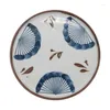 Assiettes Plats en céramique peints à la main de style japonais Ménage créatif Vaisselle japonaise rétro Steak occidental