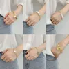 Boho tjock guldfärg Curb Cuban Chain Armband Set Bangles For Women Gift Trendy Fashion Punk Charm Armband smycken