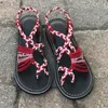 Соответствующая римская летняя женщина цветовой веревочный узел пляж Sandals Sandals Comense Женщины плюс размеры обувь 230718 533