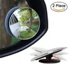 360 Degree HD Glass Frameless Blind Spot Mirror Car Styling Wide Angle Round Convex Rear View Parking Mirrors279v