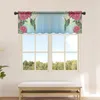 Vorhang Frühlingsblume Kolibri Küche Kleines Fenster Tüll Sheer Kurzes Schlafzimmer Wohnzimmer Home Decor Voile Vorhänge