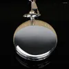 Pocket Watches Silver Smooth Stainless Steel Simple Style Digital Display Quartz Watch Classic Men's And Women's Chain