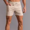 Herren Shorts Sommer Herren Gym Sweatshorts Baumwolle Casual Jogging Sport Shorts Männlich Einfarbig Atmungsaktiv Haus Nachtwäsche L230719