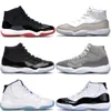 Cool Gris 11s Basketball Chaussures Concord Men Retro Sneakers Femmes Entraîneurs Bred Space Sports Shoe