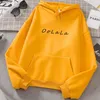 Kadın Hoodies Sevimli Büyük Boy Hoodie Mor Letter Sweatshirt Unisex Külot Giyim Tumblr Jumper Uzun Kollu Kadınlar Harajuku Tops