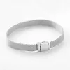 100% 925 Sterling Silber Mesh Armbänder für Frauen DIY Schmuck Fit Pandora Charms Dame Geschenk mit Original Box244v