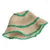 Chapeaux à large bord seau chapeau de paille femme été Version coréenne doux respirant crème solaire bord de mer plage vacances soleil chapeau seau