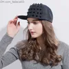 Casquettes de baseball Unisexe Punk Hérisson Chapeau Personnalité Jazz Snapshot Peak Stud Peak Casquette de baseball Hip Hop Rock Dance Bons Papa Chapeau Z230719