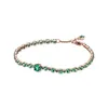 Fine Jewelry Authentic 925 Srebrny srebrny koralik Fit Pandora Charm Bracelets Link Green Sparkling Tinnis Bezpieczeństwo Łańcuch bezpieczeństwa 277U