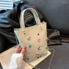 Bolsos de noche de diseñador de lujo para mujer, bolso de hombro tipo bandolera con cadena de diamantes coloridos, bolso de mano para mujer, bolso de mano con asa, mensajero