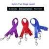 Dog Collars Walk Two Dogs With A Single Lead Double Leashes Coupler Twin Walking Leash Puppy Accessories Pet Traction Rope