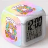 Clocks Desk Table Clocks Lankybox Kids Alarm Clock LED Color Changing Digital Clock Cartoon Boys Toys Desk Night Wake Up Light Glowing El