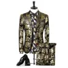 Luxury Wedding Men Suit Fashion printing Party Dress Slim Fit Costume Homme Men's with 2 pieces jacket and pant277p