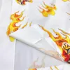 Chemises décontractées pour hommes Flame Tiger Graffiti WACKO MARIA chemise à manches courtes avec revers simple boutonnage Couple hawaïen ample