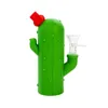 Cactus Style Coloré Fumer Silicone Narguilé Bong Pipes Kit Portable Voyage Bubbler Herbe Tabac Poignée Filtre Cuillère Bol Huile Rigs Pipe À Eau Porte-Cigarette