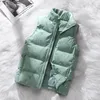 Men's Vests Down Vest Women Autumn Winter Sleeveless Waistcoat Jacket White Duck Female Short Casual Outwear Oversize