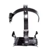 Leather Fetish Headgear BDSM Bondage Mask Hood Restraint Adult Cosplay Female Man Toy 210722249y