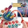 Brinquedos de inteligência Brinquedos com sensor Montessori Brinquedos com cordão de silicone Atividade infantil Desenvolvimento de habilidades motoras Educação Brinquedos para bebês 1 2 3 anos 230719