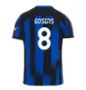 2023 2024 INTERS Milan LAUTARO Maillots de football BARELLA MILAN CORREA CALHANOGLU BROZOVIC 23 24 Chemise de football GAGLIARDINI Hommes Enfants Kit Uniformes Tops 16-4XL