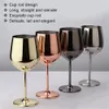 Wine Glasses 220500ml Stainless Steel Wine Glass Cocktail Goblet Red Wine Glass Creative Metal Glass Champagne Cup for Bar Restaurant 230718