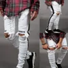 Neue Mode Herren Stylist Jeans Hohe Qualität Distressed Zipper Jeans Casual Hosen Herren Stylist Slim Biker Denim Pants267b