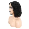 Cheveux humains brésiliens 4X4 fermeture à lacet Bob perruque 10-14 pouces Fationcurl vague d'eau Jerry bouclés péruviens malaisiens dentelle perruques couleur naturelle