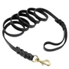 犬の襟のリーシュ本革ひも犬の長い編組ペットウォーキングトレーニングトレーニングのリード茶色の黒い色