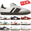 Hot Sale Nieuwe herenontwerper Casual schoenen lage top lederen trainers sneakers veganistische kauwgom Wales Bonner Cream Green Better Scarlet Luxurys dames sneaker