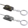 Porte-clés Mode 3D World Of Tanks Porte-clés Vintage Tin Bronze Couleur Porte-clés Pendentif En Métal Porte-clés Pour Hommes Femmes Bijoux Cadeaux