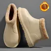 Boots Snow For Men Waterproof Rain Shoes Winter Warm Ankle Non-slip Rubber Men's Platform Outdoor Rainboots