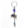 Porte-clés Lucky Elephant Keychain Devil's Eye Blue Eyes Clé de voiture Accessoires Pendentif