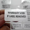 1200pcs 3x1 5cm WARRANTY VOID IF LABEL REMOVED vinyl tamper evident packaing label sticker for security Item No V32275y