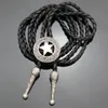 Bolo Ties Ties New Arrial Western Southwest Men Texas Ranger Star Reather Rodeo Bolo Bola Tie Necktie Top Fashion 2 Colors HKD230719