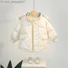 W dół płaszcz Zima Modna kurtka dla dzieci 2-8 lat z kapturem Gruby ciepły wodoodporny płaszcz odpowiedni dla chłopców i dziewcząt Z230719