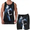 Men's Tracksuits Summer Funny Print Men Tank Tops Women Fifty Shades Beach Shorts Sets Fitness Vest