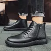 Laarzen Winter Handgemaakte Klassieke Mannen Lace Up Hoge Kwaliteit Lederen Jurk Schoen Mode Outdoor Herfst Man Mocassins Enkel