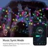 ストリングドリームコラー妖精のクリスマスライトLED STRING BLUETOOTH WS2812B RGBICアドレス可能な音楽ガーランドパーティーウェディングデコレーションUSB DC5V