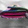 Kvällspåsar Kurt G Luxury Clutch Bag Multi Color Spliced ​​Work Handbag Elegant Fashion Dinner Mini Bag Metal Chain Spliced ​​Plånbok Z230719