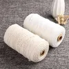 Durable 200m White Cotton Cord Natural Beige ed Cord Rope Craft Macrame String DIY Handmade Home Decorative supply 3mm236Q