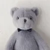 Högkvalitativ handgjorda 43 cm blå grå färg Medelhavsstil Plush Bear unik formdesign ger mer betydelse för dockan som är lämplig för par att ge gåvor