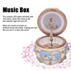 装飾的なオブジェクト図形の音楽回転馬の音楽ボックスLEDライトライトライトライトカルーセルミュージックボックスデスクデコレーションギフトミュージカルカルーセルクレードルミュージックボックス230718